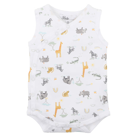 Bebe Grassland Print Wrap Bodysuit