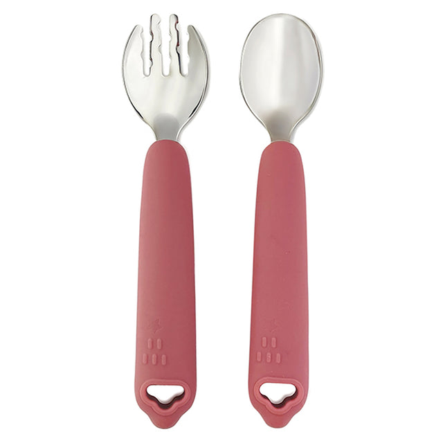 Cherub Baby Silicone & Steel Toddler Cutlery Set