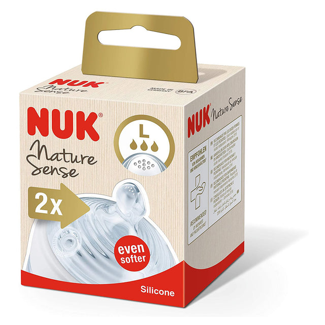 NUK Nature Sense Plus Teat 2 Pack - Large