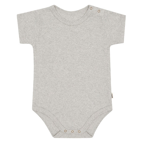 Bonds Waffle Short Sleeve Bodysuit Grey Marle