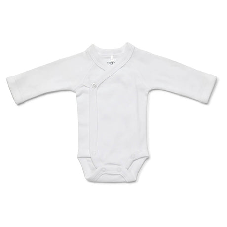 Marquise Bodysuit Long Sleeve Wrap - White