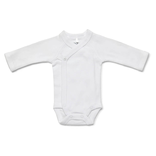 Marquise Bodysuit Long Sleeve Wrap - White