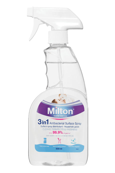 Milton Antibacterial 3 In 1 Surface Spray Bottle, (500ml)