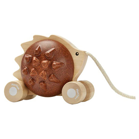 Plan Toys Pull-Along Hedgehog Brown