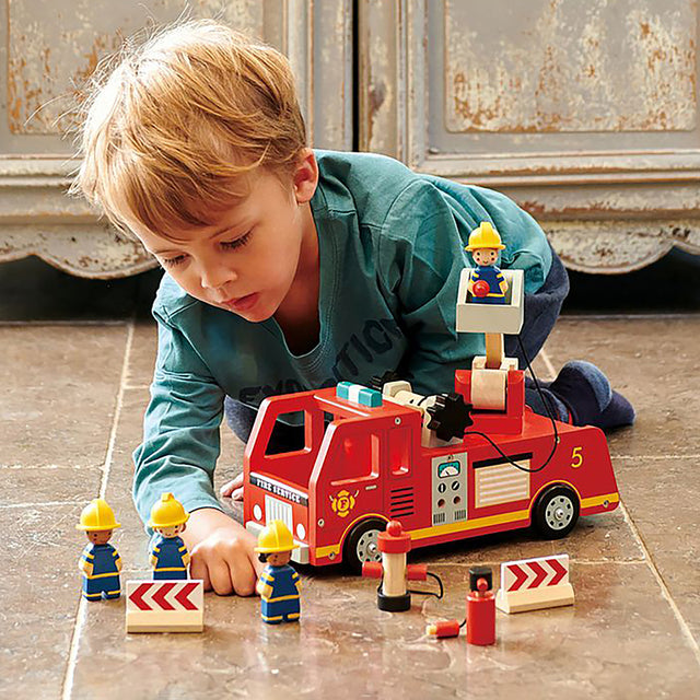 Tender Leaf Wooden Toy Fire Engine