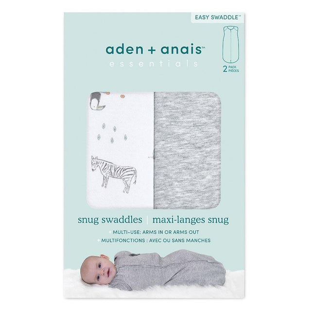 Aden & Anais Savanna Spots 2 Pack Easy Swaddle Snugs 0-3 Months