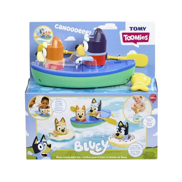 Bluey Family Bath Set Canoe & 2 Bath Splash & Float Bath Toys