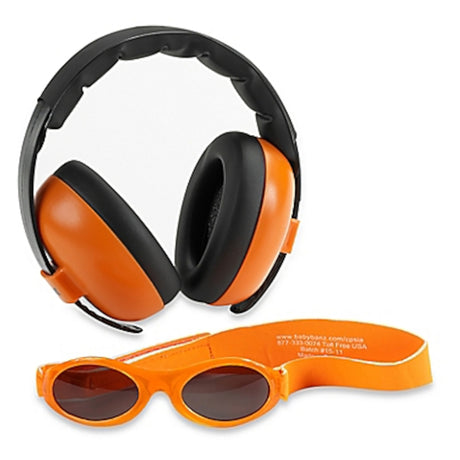 Baby Banz Baby Ear Muffs and Sunglass Combo Orange