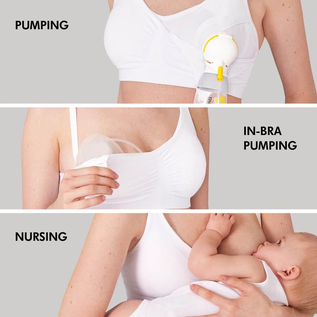 Medela Hands-free 3 in 1 Nursing & Pumping Bra, White