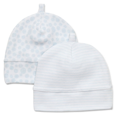 Marquise Beanie 2-Pack - Blue Stripe/Blue Dots