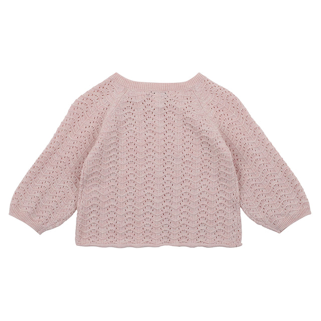 Bebe Pointelle Cardigan Dusty Pink