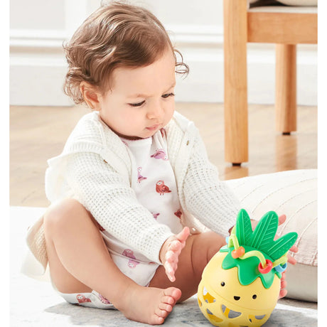 Skip Hop Farmstand Roll Around Pineapple Rattle Baby Toy