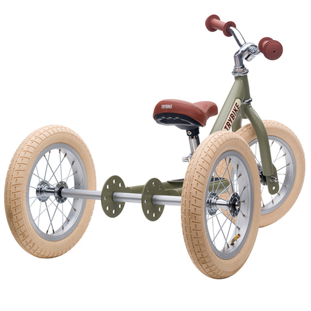 Trybike Vintage Green 2 in 1 Balance Bike