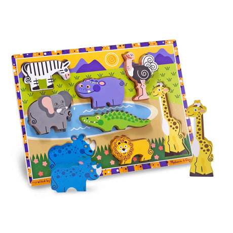 Melissa & Doug Safari Chunky Puzzle (8-pieces)