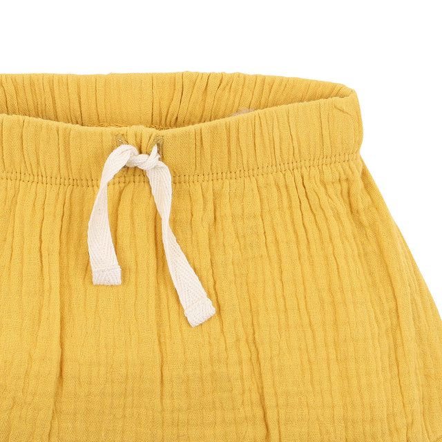 Bebe Crinkle Shorts Mustard