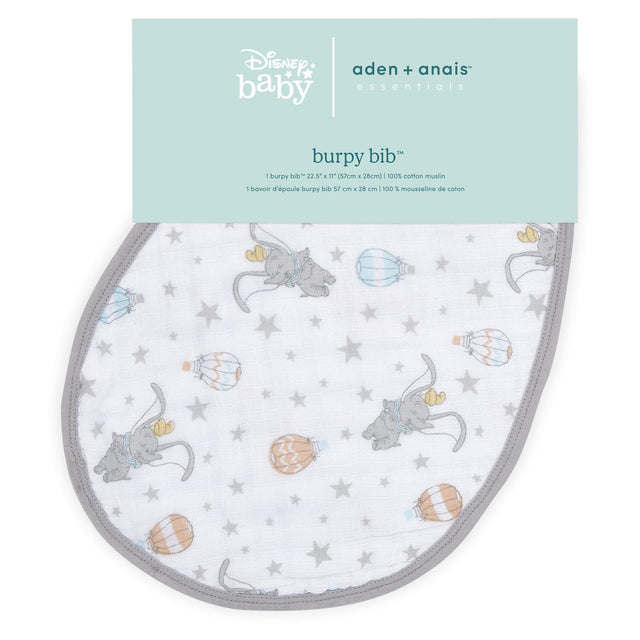 Aden & Anais Essentials Disney Dumbo New Heights Single Burpy Bib