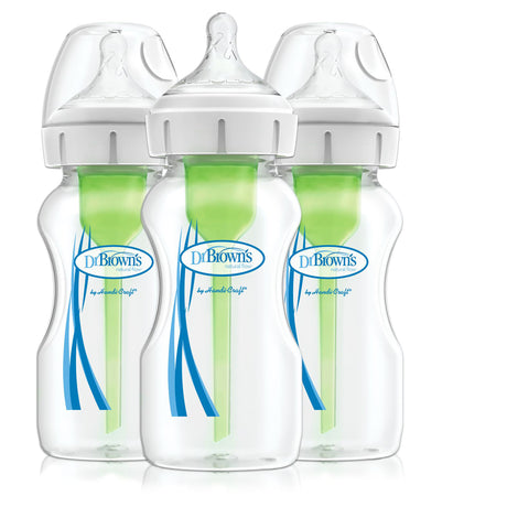 Dr Browns Options Wide Neck Anti-Colic 270ml Feeding Bottle 3-Pack