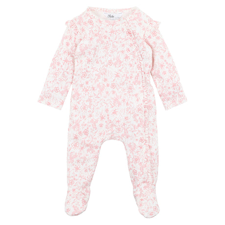 Bebe Bird Print Long Sleeve Zip Romper