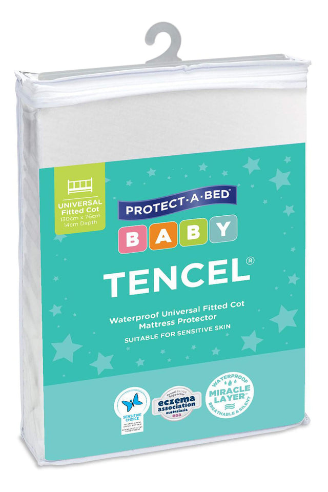 Protect A Bed Tencel Waterproof Universal Fitted Cot Mattress Protector