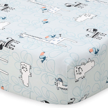 Little Haven Cot Fitted Sheet - Safari