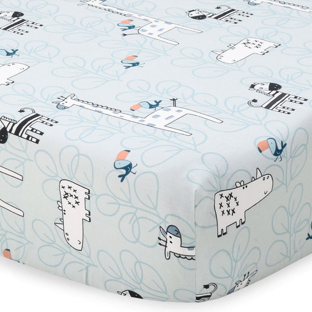 Little Haven Cot Fitted Sheet - Safari