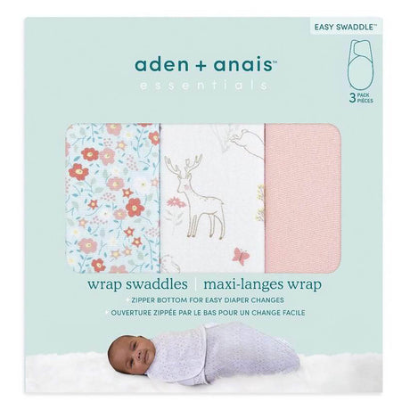 Aden & Anais Fairy Tale Flowers 3 Pack Easy Swaddle Wraps