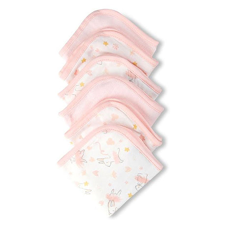 Little Linen Towelling Baby Face Washer 6pk - Ballerina Buddy