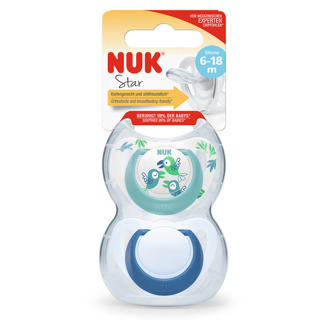 NUK Star Silicone Soother Boy