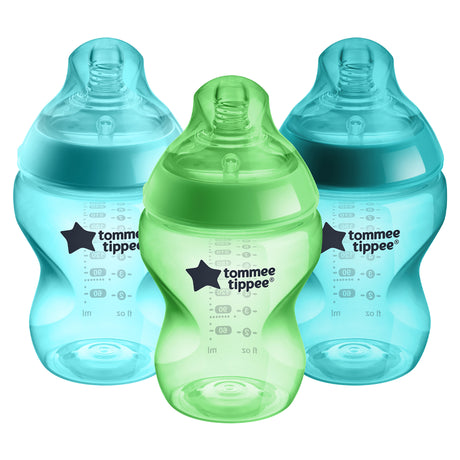 Tommee Tippee Colour My World Feeding Bottles Boy 260ml 3pk