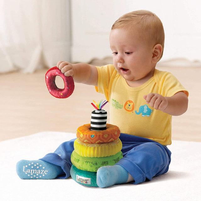 Lamaze Rainbow Stacking Rings Interactive Toy