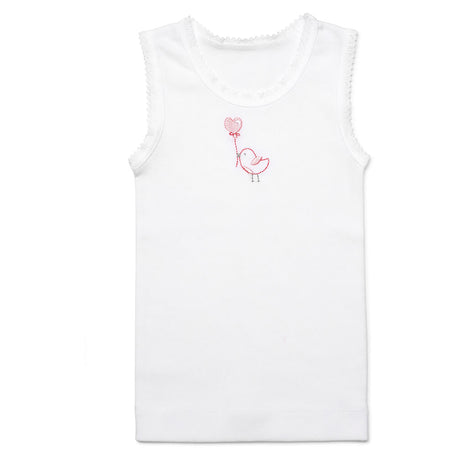 Marquise Singlet 2-Pack - White Birdy/Pink