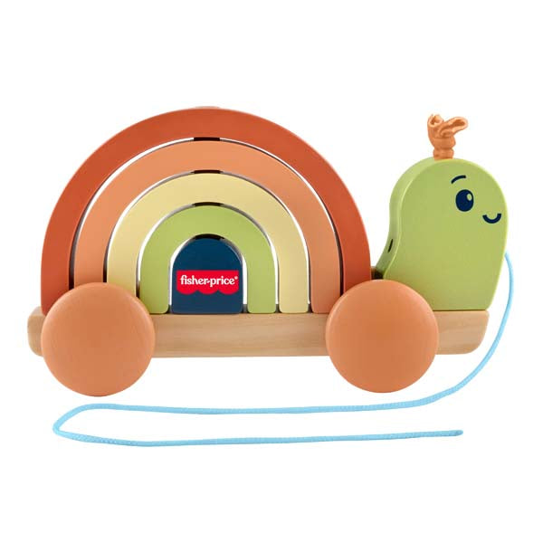 Fisher-Price Wooden Tiny Garden Pull-Along Stacking Snail