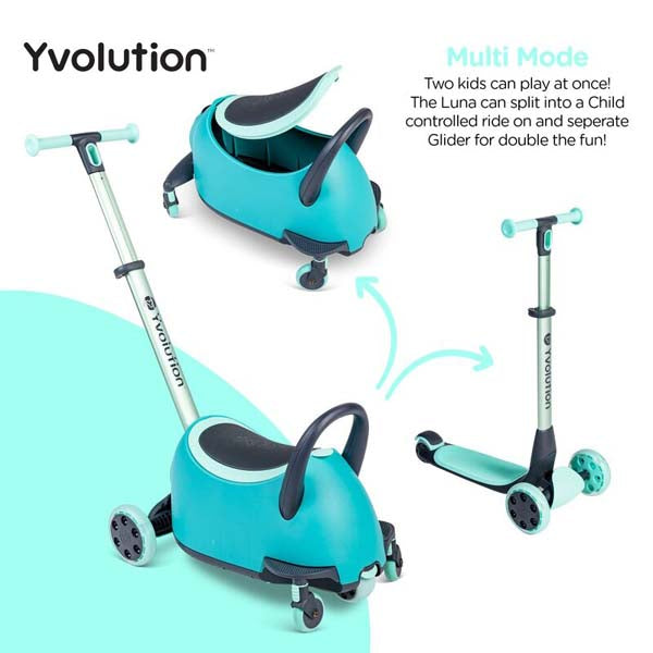 Yvolution Glider Luna 5 in 1 Ride On Green