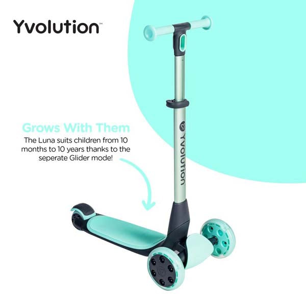 Yvolution Glider Luna 5 in 1 Ride On Green