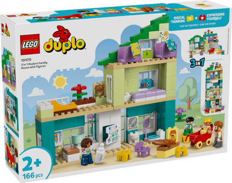 LEGO DUPLO 3 in 1 Modern Family House with Figures