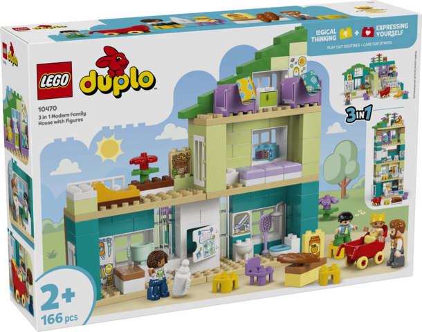 LEGO DUPLO 3 in 1 Modern Family House with Figures