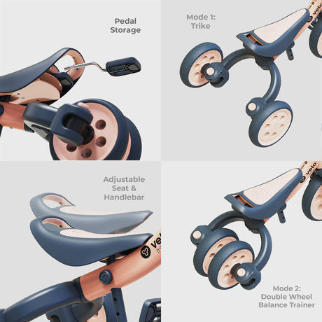 Yvolution Velo Trike 2 in 1 Peach