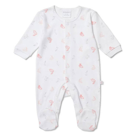 Marquise Footed Studsuit - Pink Bunny