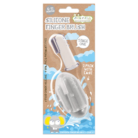 Jack N' Jill Silicone Finger Brush 2 Pack "Stage 1"