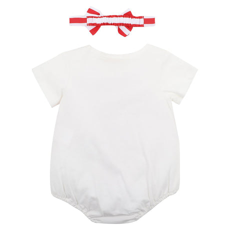 Minihaha Gift Romper with Headband, White