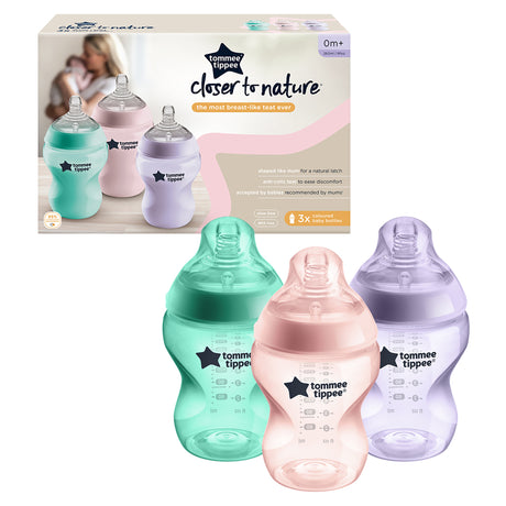 Tommee Tippee Colour My World Feeding Bottles 260ml 3pk