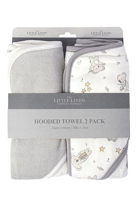 Little Linen Hooded Towel - Cheeky Koala, (Pack of 2)