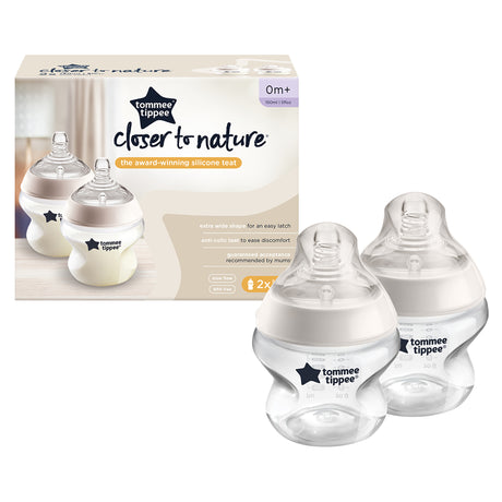 Tommee Tippee Clear Feeding Bottle 2PK