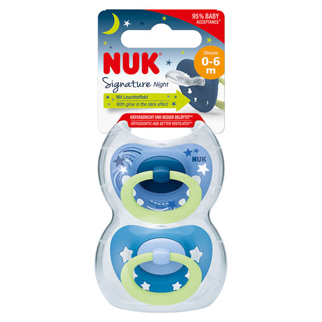 NUK Signature Nights Silicone Soother Boy