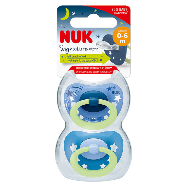 NUK Signature Nights Silicone Soother Boy