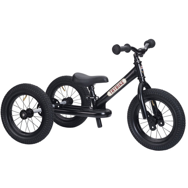 Trybike Vintage Black 2 in 1 Balance Bike