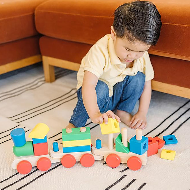 Melissa & Doug Classic Wooden Toy - Stacking Train