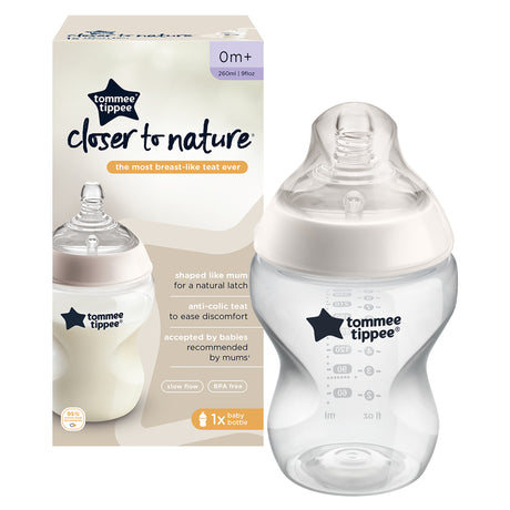 Tommee Tippee Clear Feeding Bottle 260ml