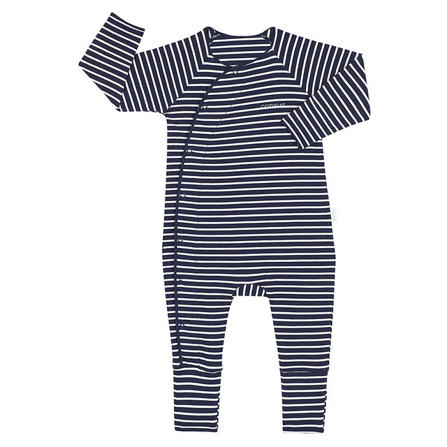 Newbies Cozysuit Black Sea & White Stripe