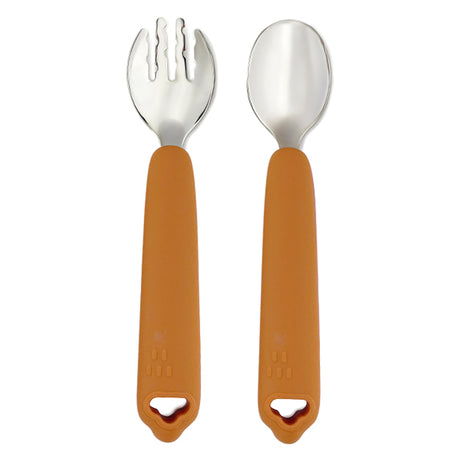 Cherub Baby Silicone & Steel Toddler Cutlery Set